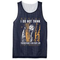 I Do Not Think Therefore I Do Not Am Japanese Possum Mesh Reversible Basketball Jersey Tank