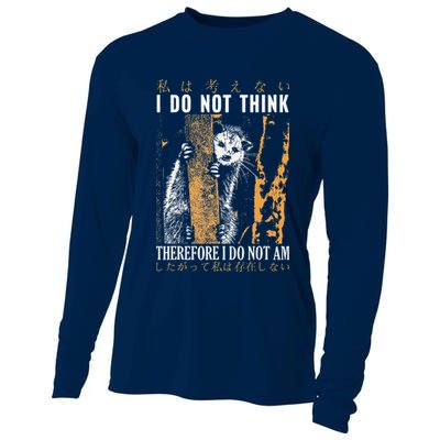 I Do Not Think Therefore I Do Not Am Japanese Possum Cooling Performance Long Sleeve Crew