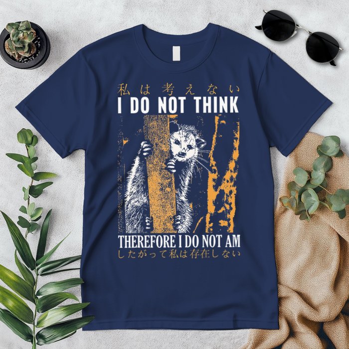 I Do Not Think Therefore I Do Not Am Japanese Possum Premium T-Shirt