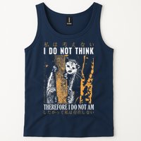 I Do Not Think Therefore I Do Not Am Japanese Possum Tank Top