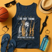I Do Not Think Therefore I Do Not Am Japanese Possum Tank Top