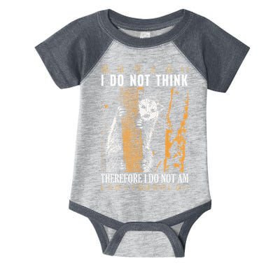 I Do Not Think Therefore I Do Not Am Japanese Possum Infant Baby Jersey Bodysuit