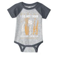 I Do Not Think Therefore I Do Not Am Japanese Possum Infant Baby Jersey Bodysuit
