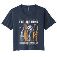 I Do Not Think Therefore I Do Not Am Japanese Possum Crop Top
