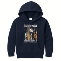 I Do Not Think Therefore I Do Not Am Japanese Possum Kids Hoodie