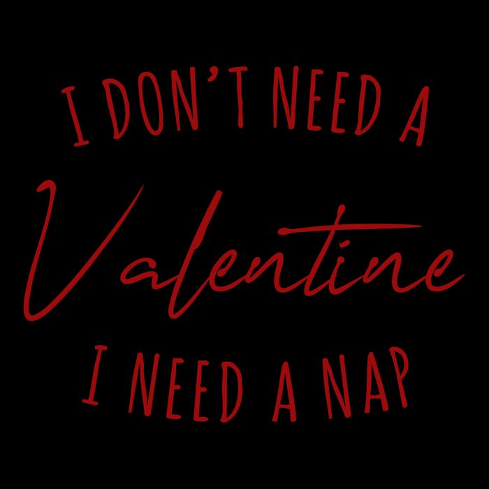 I Dont Need A Valentine I Need A Nap Funny 16oz Travel Tumbler