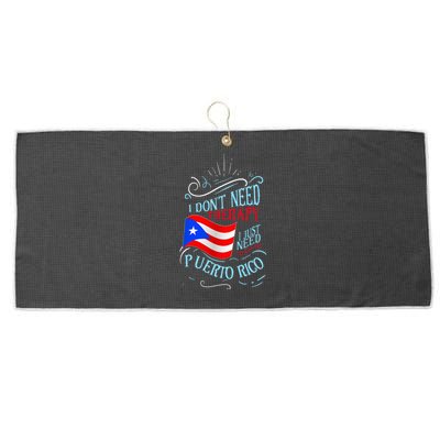 I DonT Need Therapy I Just Need To Go To Puerto Rico Large Microfiber Waffle Golf Towel