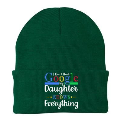 I Dont Need Google My Daughter Knows Everything Dad Mom Knit Cap Winter Beanie