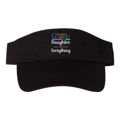 I Dont Need Google My Daughter Knows Everything Dad Mom Valucap Bio-Washed Visor