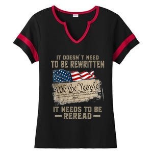 It Doesnt Need To Be Rewritten It Needs To Be Reread Ladies Halftime Notch Neck Tee