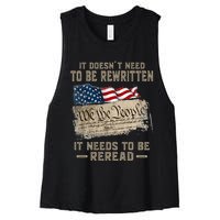 It Doesnt Need To Be Rewritten It Needs To Be Reread Women's Racerback Cropped Tank