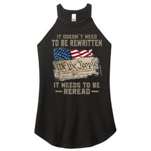 It Doesnt Need To Be Rewritten It Needs To Be Reread Women's Perfect Tri Rocker Tank