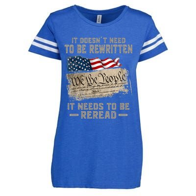 It Doesnt Need To Be Rewritten It Needs To Be Reread Enza Ladies Jersey Football T-Shirt