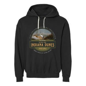 Indiana Dunes National Park Lake Michigan Beach Trails Garment-Dyed Fleece Hoodie