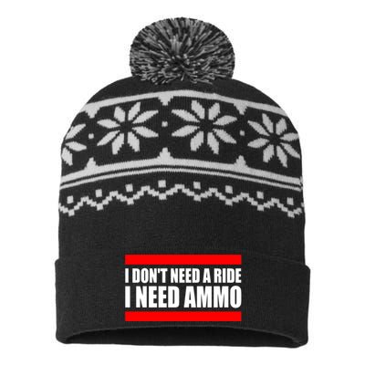 I Don't Need A Ride, I Need Ammo Ammunition Ukraine USA-Made Snowflake Beanie