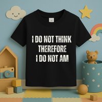 I Do Not Think Therefore I Do Not Am Toddler T-Shirt