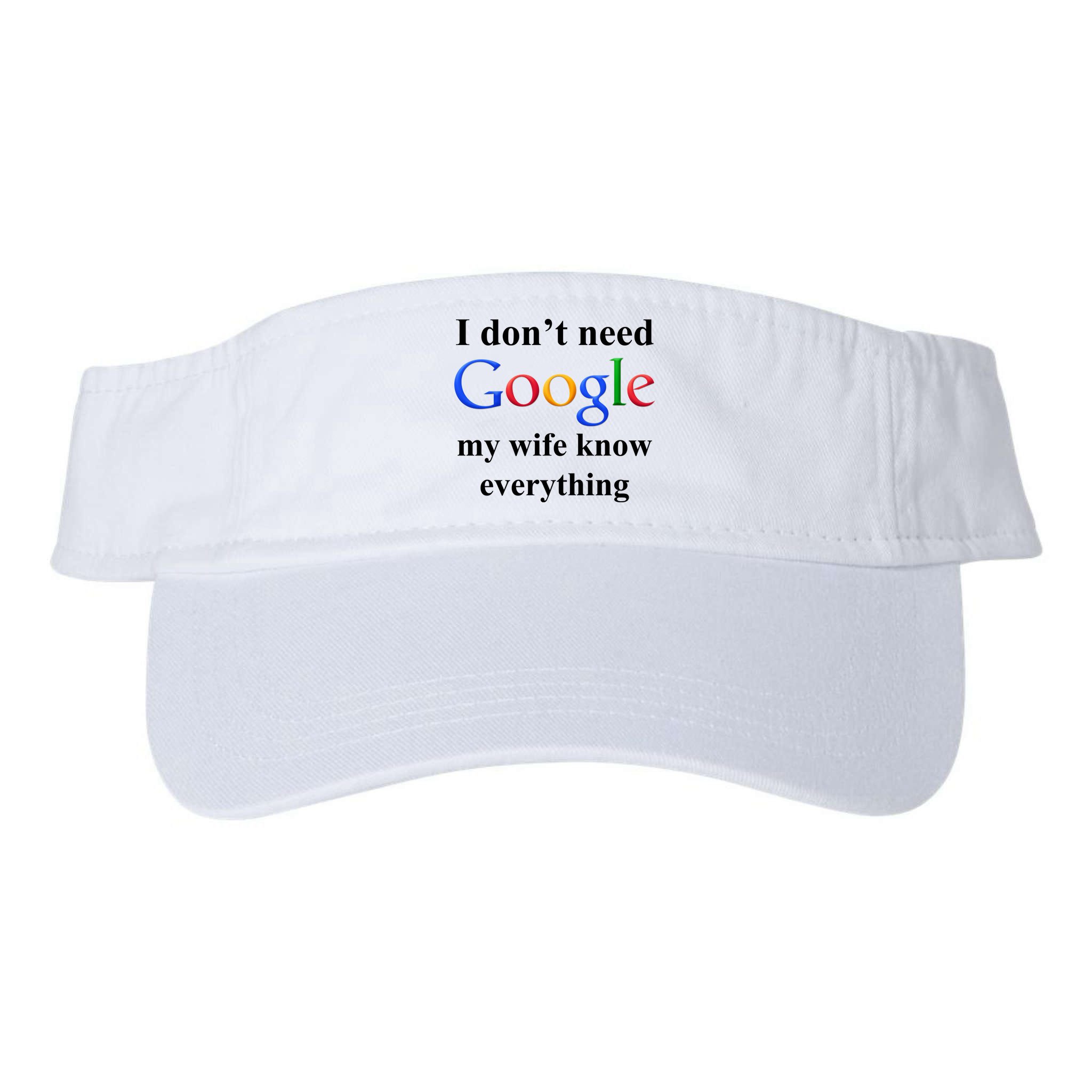 I Don't Need Google My Wife Knows Everything Visor
