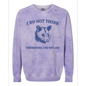 I Do Not Think Possum Weird Meme Funny Possum Colorblast Crewneck Sweatshirt