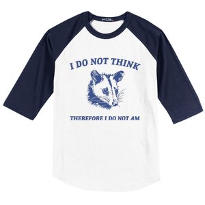 I Do Not Think Possum Weird Meme Funny Possum Baseball Sleeve Shirt