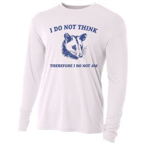 I Do Not Think Possum Weird Meme Funny Possum Cooling Performance Long Sleeve Crew