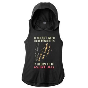 It Doesnt Need To Be Rewritten We The People Ladies PosiCharge Tri-Blend Wicking Draft Hoodie Tank