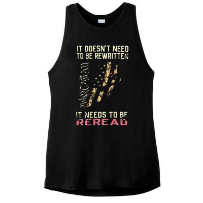 It Doesnt Need To Be Rewritten We The People Ladies PosiCharge Tri-Blend Wicking Tank