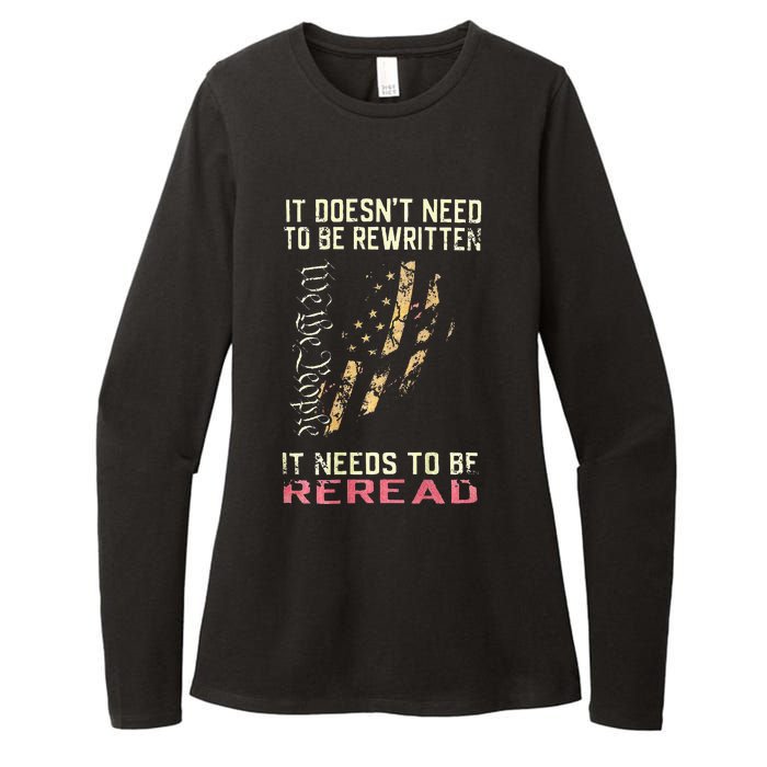 It Doesnt Need To Be Rewritten We The People Womens CVC Long Sleeve Shirt