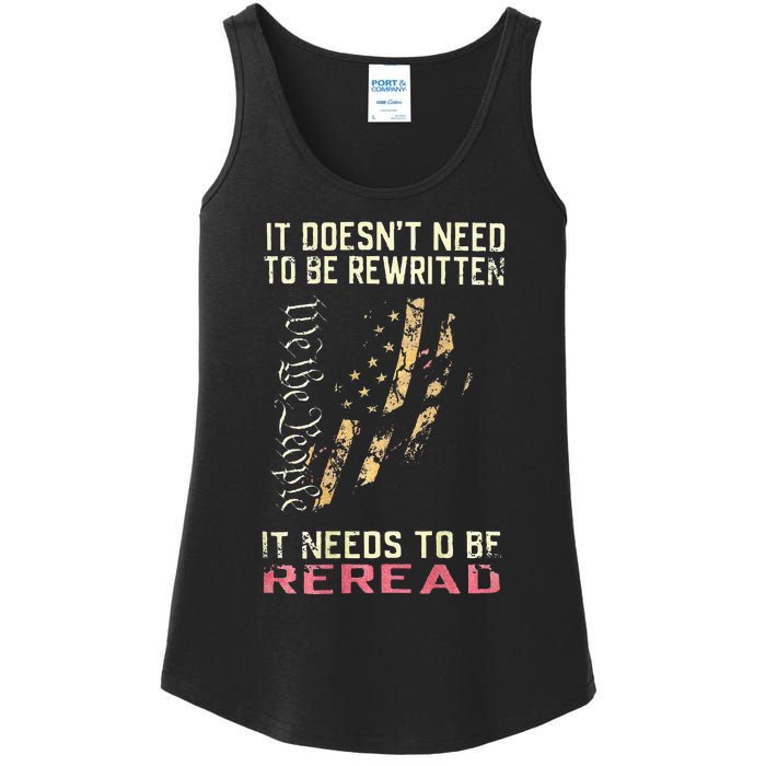 It Doesnt Need To Be Rewritten We The People Ladies Essential Tank