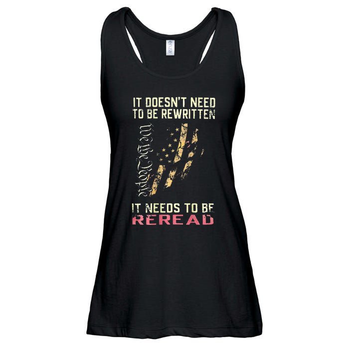 It Doesnt Need To Be Rewritten We The People Ladies Essential Flowy Tank