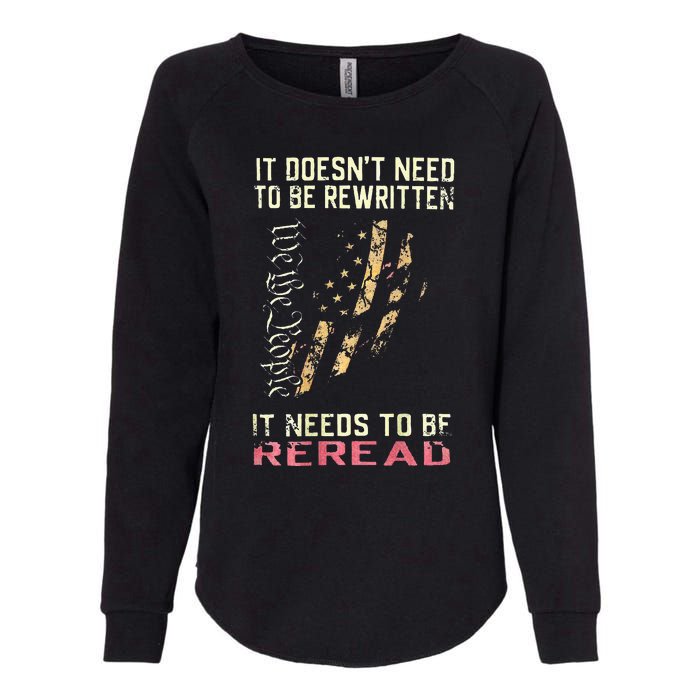 It Doesnt Need To Be Rewritten We The People Womens California Wash Sweatshirt