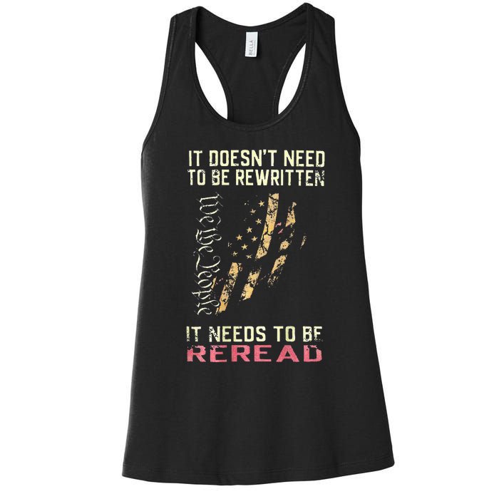 It Doesnt Need To Be Rewritten We The People Women's Racerback Tank