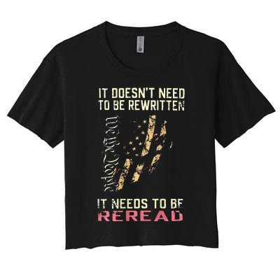 It Doesnt Need To Be Rewritten We The People Women's Crop Top Tee