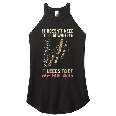 It Doesnt Need To Be Rewritten We The People Women's Perfect Tri Rocker Tank