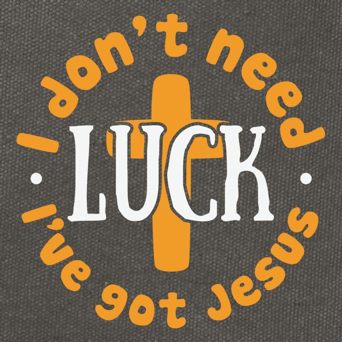 I Dont Need Luck Ive Got Jesus Funny St Patricks Day Cotton Canvas Backpack