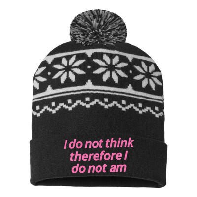 I Do Not Think Therefore I Do Not Am USA-Made Snowflake Beanie