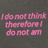 I Do Not Think Therefore I Do Not Am Cotton Canvas Backpack