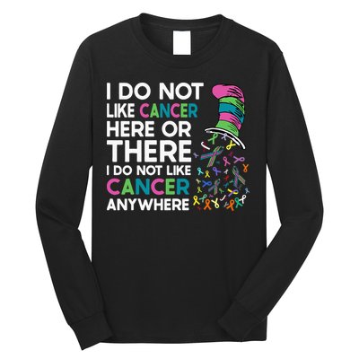 I Do Not Like Cancer Here Or There I Do Not Like Cancer Long Sleeve Shirt