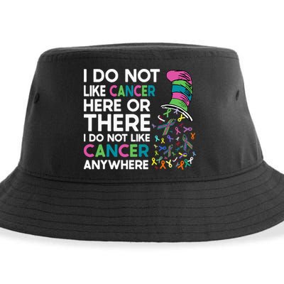 I Do Not Like Cancer Here Or There I Do Not Like Cancer Sustainable Bucket Hat