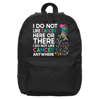 I Do Not Like Cancer Here Or There I Do Not Like Cancer 16 in Basic Backpack
