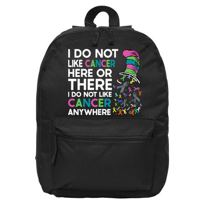 I Do Not Like Cancer Here Or There I Do Not Like Cancer 16 in Basic Backpack
