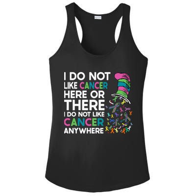 I Do Not Like Cancer Here Or There I Do Not Like Cancer Ladies PosiCharge Competitor Racerback Tank
