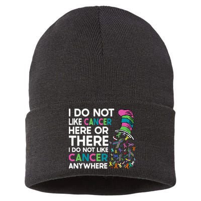 I Do Not Like Cancer Here Or There I Do Not Like Cancer Sustainable Knit Beanie