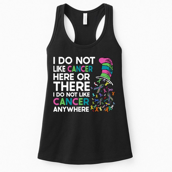 I Do Not Like Cancer Here Or There I Do Not Like Cancer Womens Tank Top