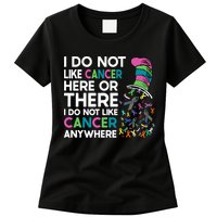I Do Not Like Cancer Here Or There I Do Not Like Cancer Womens T-Shirt