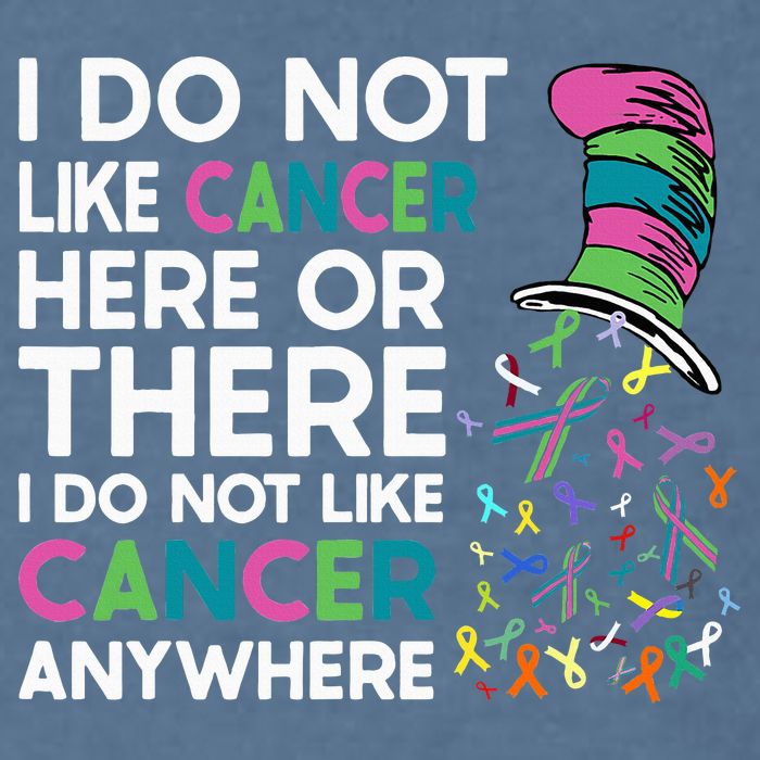 I Do Not Like Cancer Here Or There I Do Not Like Cancer Garment-Dyed Sweatshirt