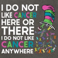 I Do Not Like Cancer Here Or There I Do Not Like Cancer Cotton Canvas Backpack