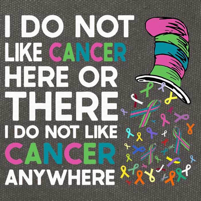 I Do Not Like Cancer Here Or There I Do Not Like Cancer Cotton Canvas Backpack