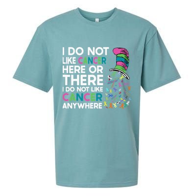 I Do Not Like Cancer Here Or There I Do Not Like Cancer Sueded Cloud Jersey T-Shirt