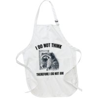 I Do Not Think Therefore I Do Not Am Raccoon Philosopher Apron