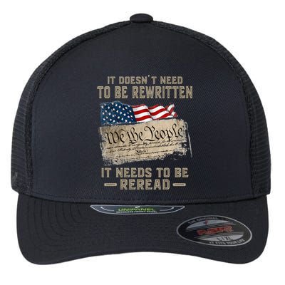 It Doesnt Need To Be Rewritten It Needs To Be Reread Flexfit Unipanel Trucker Cap